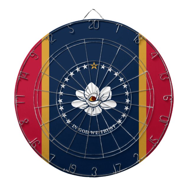 Dartboard with Flag of Mississippi State, USA (Front)