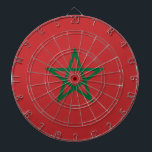 Dartboard with Flag of Morocco<br><div class="desc">Add a touch of Moroccan pride to your game room with our exclusive dartboard featuring the flag of Morocco! Crafted with meticulous attention to detail, this dartboard is more than just a game accessory; it’s a celebration of Morocco’s rich heritage and cultural pride. The vibrant design prominently displays the iconic...</div>