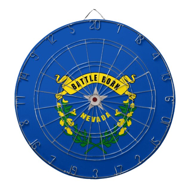 Dartboard with Flag of Nevada, USA (Front)