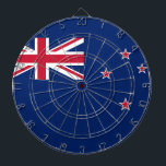 Dartboard with Flag of New Zealand<br><div class="desc">Bring a patriotic flair to your game room or entertainment space with this striking dartboard featuring the flag of New Zealand. This themed dartboard showcases the bold and beautiful design of New Zealand's national flag, complete with its rich blue background, the Union Jack in the top left corner, and the four iconic...</div>