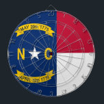 Dartboard with Flag of North Carolina, USA<br><div class="desc">Show off your state pride in a unique and functional way with our exclusive dart board featuring the flag of North Carolina! This dart board is designed to combine a love for the game with cultural pride, making it more than just a target; it’s a celebration of North Carolina’s rich...</div>