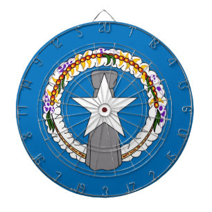 Dartboard with Flag of Northern Mariana, USA