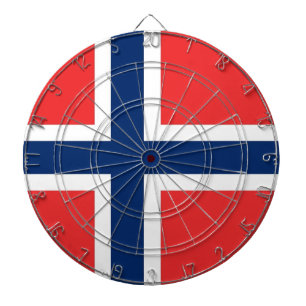 Dartboard with Flag of Norway Darts