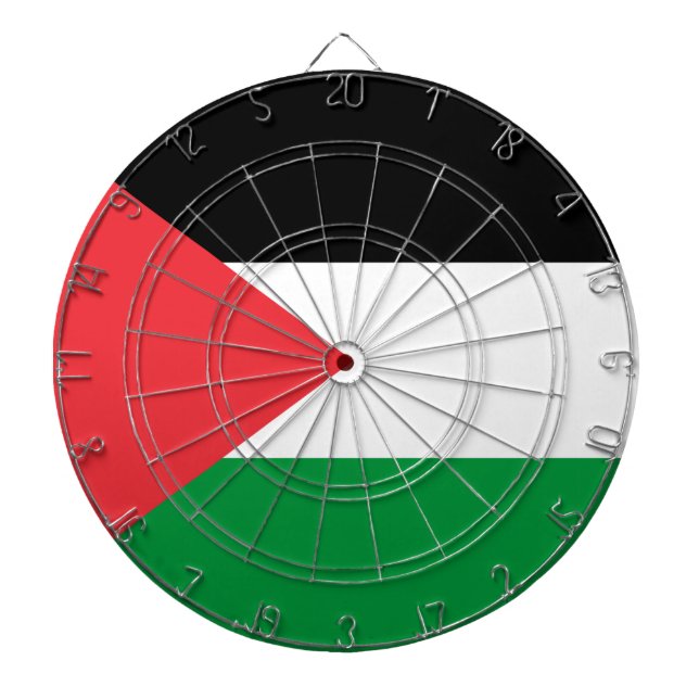 Dartboard with Flag of Palestine (Front)