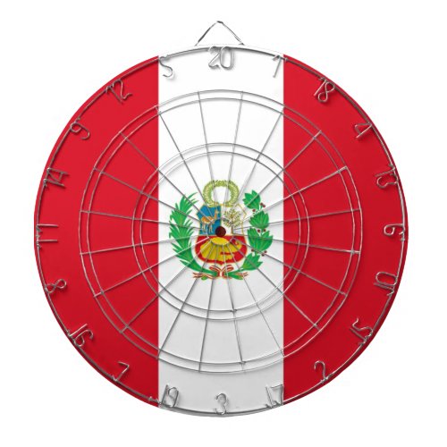 Dartboard with Flag of Peru