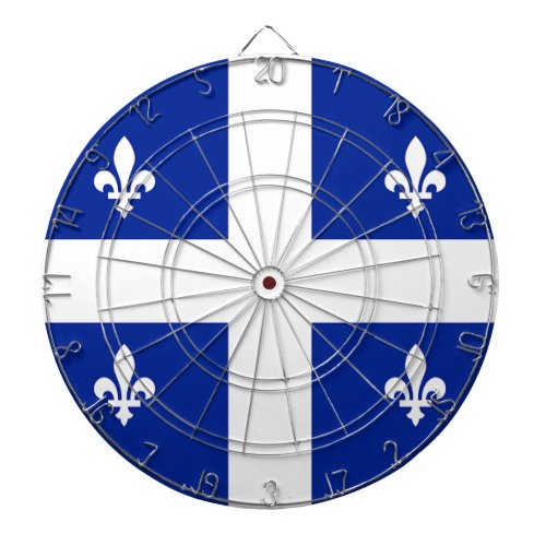 Dartboard with Flag of Quebec Canada
