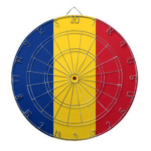 Dartboard with Flag of Romania Darts