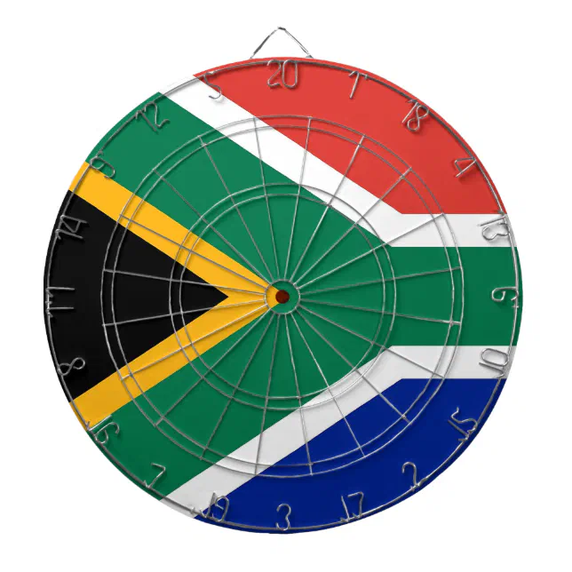 Dartboard with Flag of South Africa Zazzle