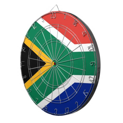 Dartboard with Flag of South Africa Zazzle
