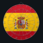 Dartboard with Flag of Spain<br><div class="desc">Bring the spirit of Spain into your game room with our dartboard featuring the flag of Spain! This unique dartboard showcases the vibrant colors of the Spanish flag, combining fun and national pride in one eye-catching design. Perfect for game rooms, sports bars, or events, this dartboard is a great way...</div>