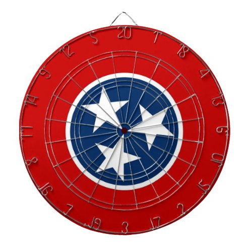 Dartboard with Flag of Tennessee USA