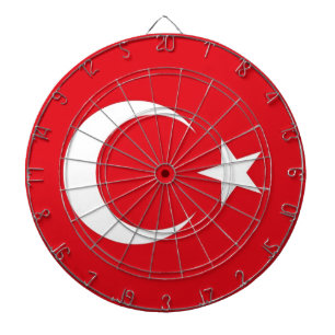 Dartboard with Flag of Turkey Darts