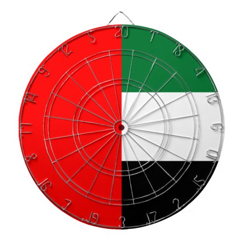 Dartboard with Flag of United Arab Emirates