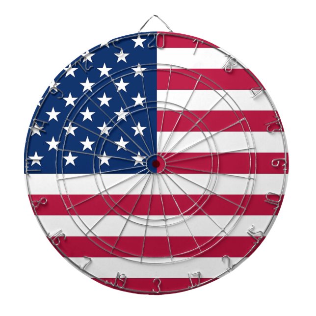 Dartboard with Flag of USA Darts (Front)