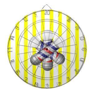 Dartboard Yellow White Stripe Barber Pole Barbers