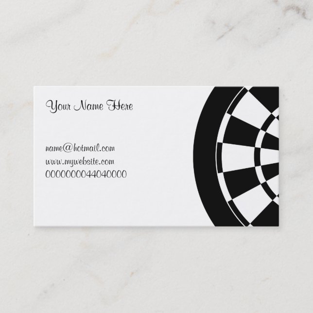Dartboard, Your Name Here, Business Card (Front)