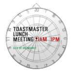TOASTMASTER LUNCH MEETING  Dartboards