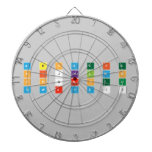 A B C D E F G
 H I J K L M N
 O P Q R S T U
 V W X Y Z ! ?  Dartboards