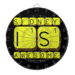 Sidney
 Is
 Awesome
   Dartboards