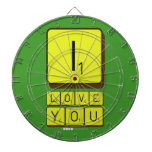 I
 LOVE
 YOU  Dartboards