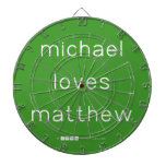 michael
 loves
 matthew  Dartboards