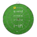M-money
 e-end
 n-new
 z-zone
 i-in
   Dartboards