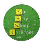 Eat
 Play
 Sleep
 Internet  Dartboards