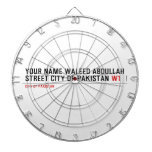 Your Name waleed abdullah Street city of pakistan  Dartboards