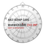 ABLE SCRAP CARS  WARWICKSHIRE  Dartboards