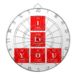 I
 Lv
 you  Dartboards