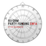 Reform party funding  Dartboards