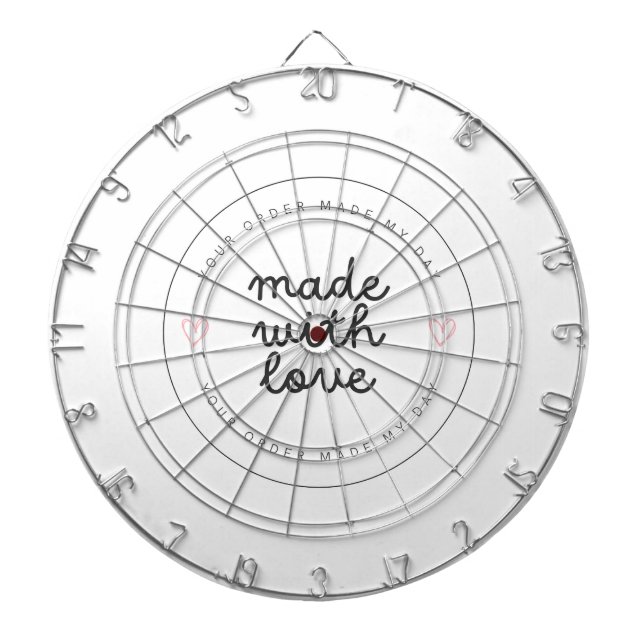 Dartbord Made with Love" Premium Dartboard (Front)