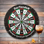 Dartender, Random Cocktail Dartboard<br><div class="desc">Random cocktail generator dartboard with standard colors and two custom text areas. Not just a drink game. Throw a dart to outer circle to choose your base drink and two darts to inner circler for your mixers. Contact me with your custom color choices or drinks.</div>