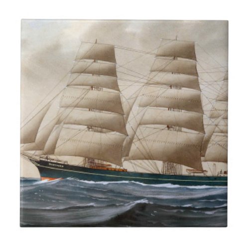 Dartford Sailing ship 1910 Ceramic Tile