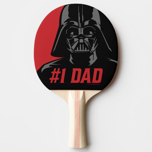 Darth Vader #1 Dad Stencil Portrait Ping Pong Paddle (Front)