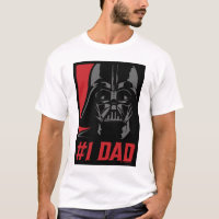 Darth Vader #1 Dad Stencil Portrait T-Shirt