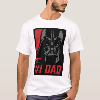 Darth Vader #1 Dad Stencil Portrait T-Shirt