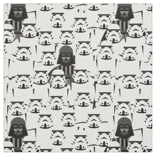 Darth Vader and Stormtrooper Crowd Pattern Fabric