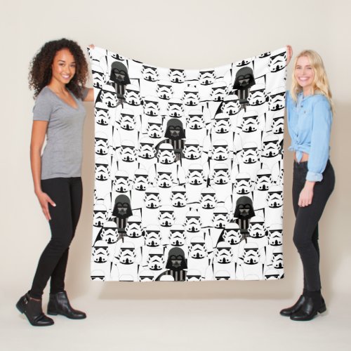 Darth Vader and Stormtrooper Crowd Pattern Fleece Blanket