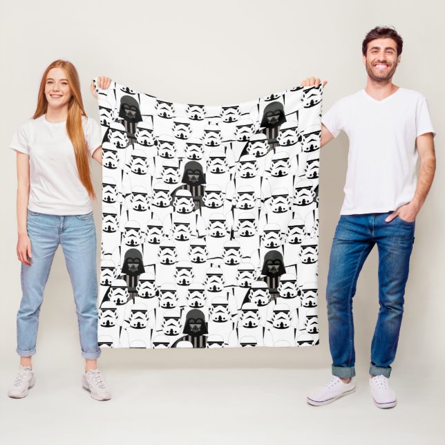 Darth Vader and Stormtrooper Crowd Pattern Fleece Blanket (In Situ)