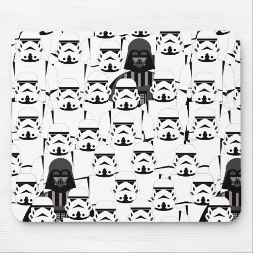 Darth Vader and Stormtrooper Crowd Pattern Mouse Pad