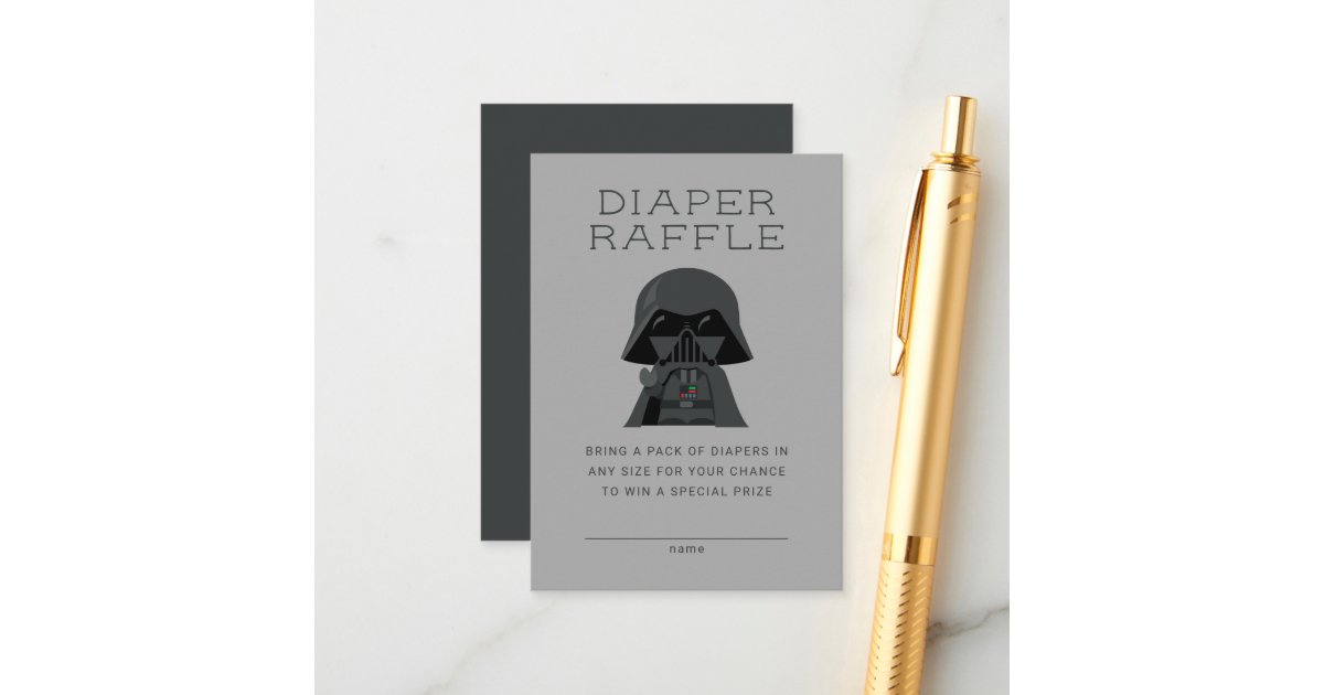 Darth Vader Baby Shower Diaper Raffle Insert Zazzle