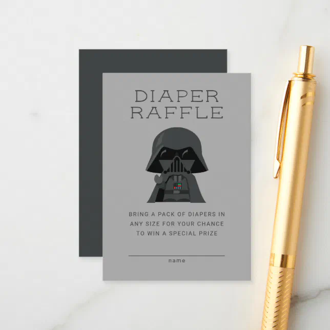 Darth Vader Baby Shower Diaper Raffle Insert Zazzle