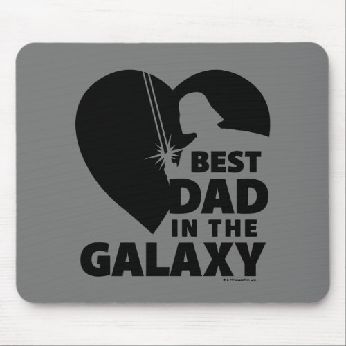 Darth Vader Best Dad Heart Silhouette Mouse Pad