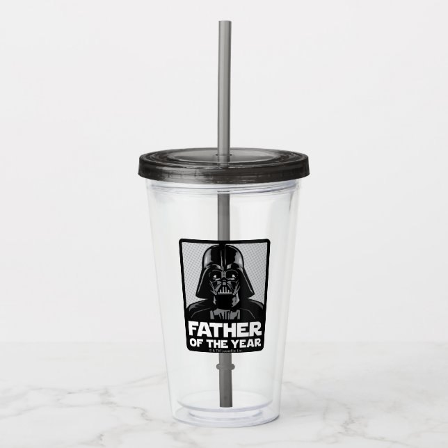 Darth Vader Comic | Father of the Year Acrylic Tumbler (Front)