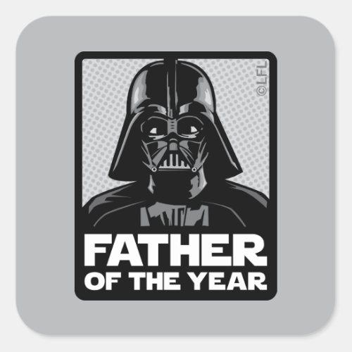 Darth Vader Comic  Father of the Year Square Sticker