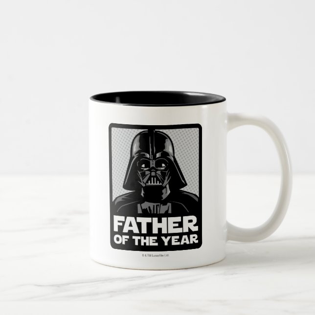 Darth Vader Comic | Father of the Year Two-Tone Coffee Mug (Right)