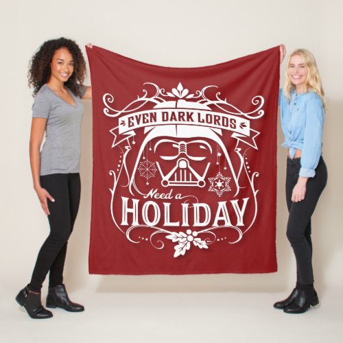 Darth Vader Even Dark Lords Need A Holiday Fleece Blanket