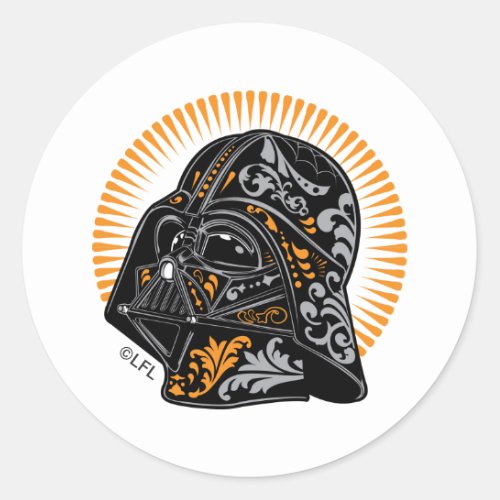 Darth Vader  Halloween Sugar Skull Classic Round Sticker