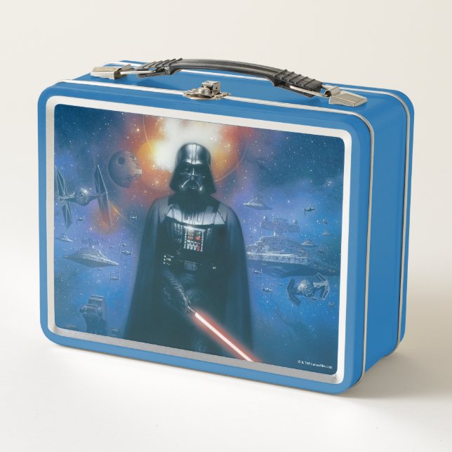 Darth Vader Imperial Forces Illustration Metal Lunch Box (Front)